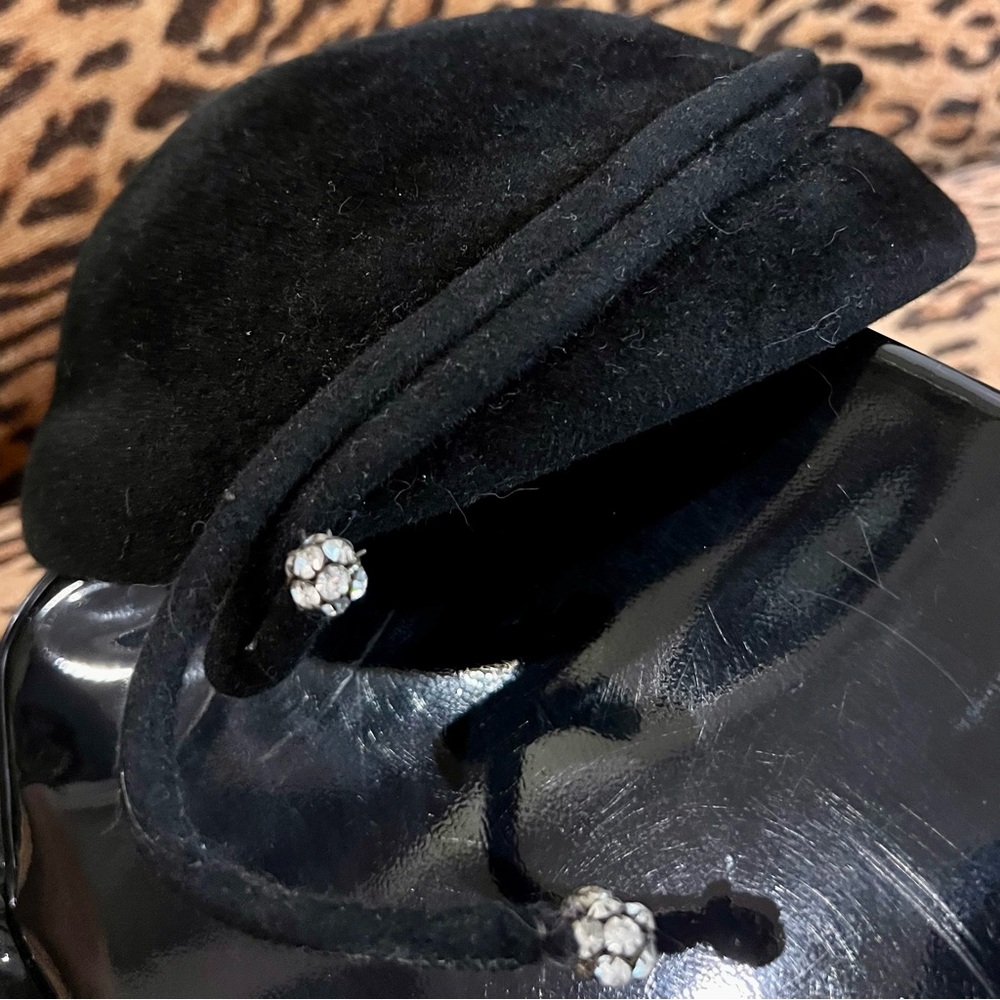 Authentic Vintage Black Velour Hat